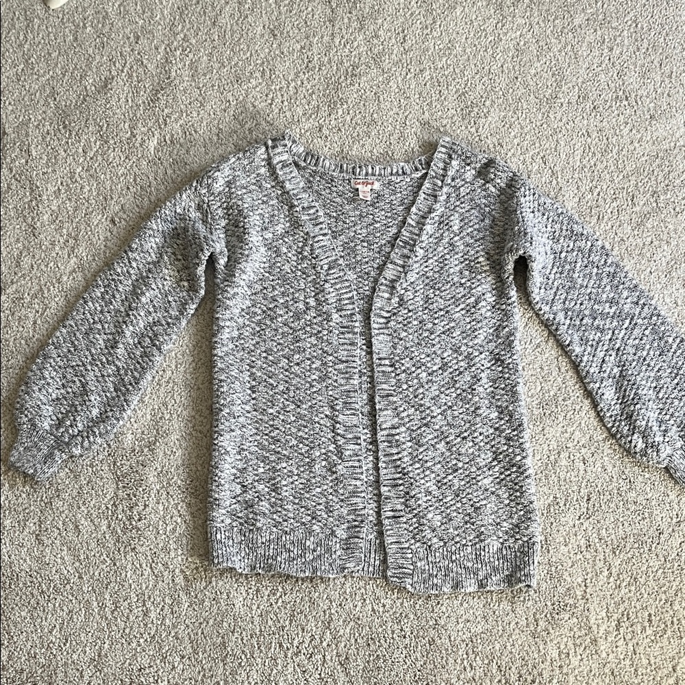 Girls Cat&Jack size 10-12 grey cardigan